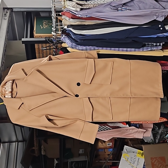 Classic Camel Neutral Long ankle Length Camel Overcoat CLEARANCE- - Picture 6 of 12